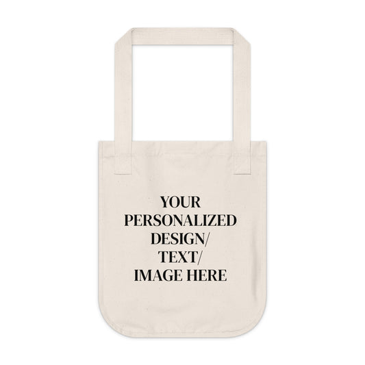 Personalized Organic Custom Image Canvas Tote Bag - Customizable Eco-Friendly Shopper